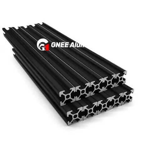 6063 V-Slot Black Anodized Aluminum Profile